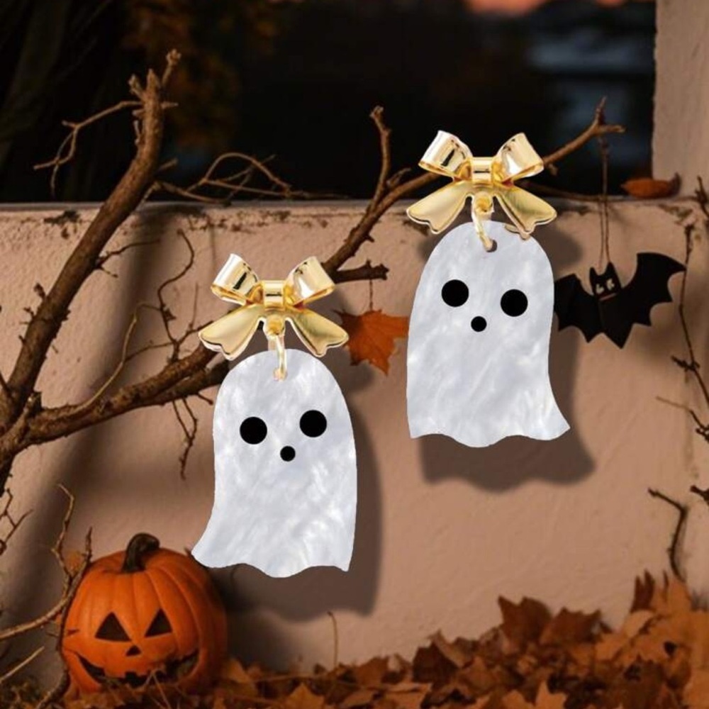 Spooky Halloween Ghost Earrings